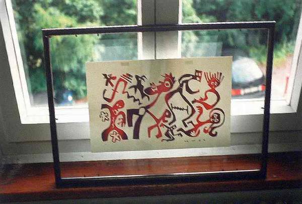 Serigrafie bei der Ausstellung "Offenes Atelier" im Kunstverein Böblingen